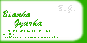 bianka gyurka business card